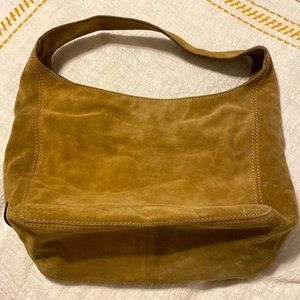 Michael Kors tan suede shoulder bag